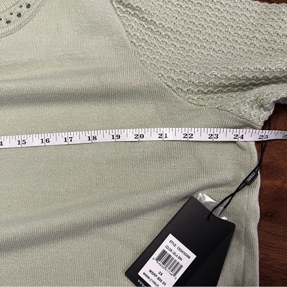 NWT Cyrus Women’s Crewneck Sweater - Light Green Sage Size 2X - Picture 6 of 10